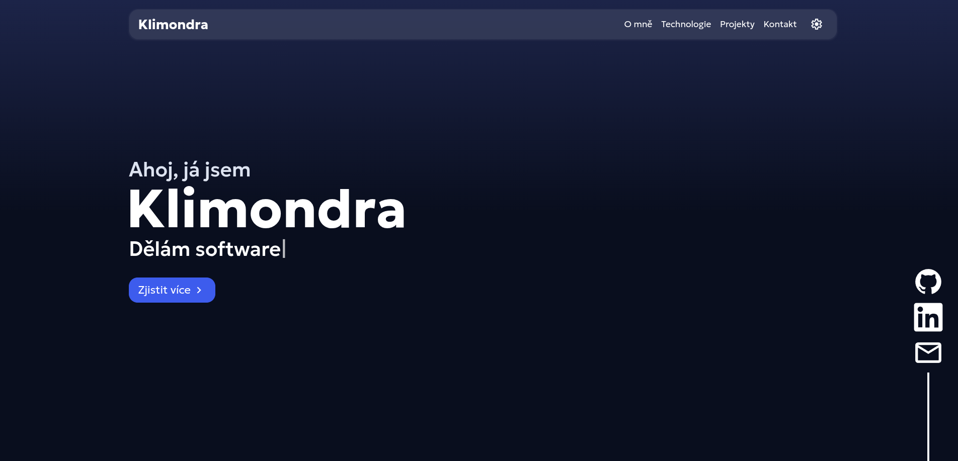 Screenshot webové stránky